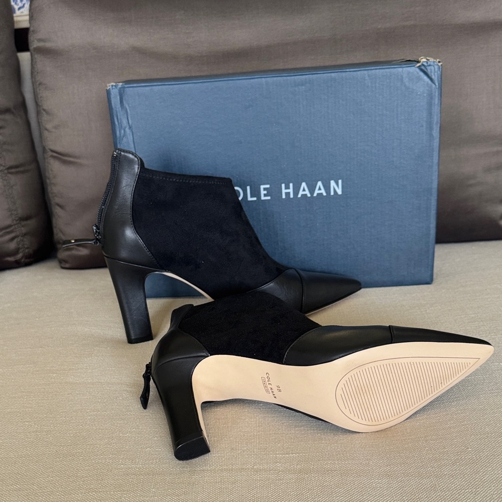Cole Haan Women's Black Heeled Boots - Picture 4 of 12